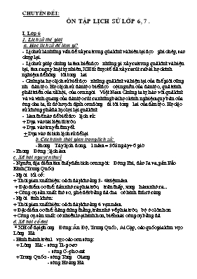 Chuyên đề ôn tập thi học sinh giỏi Lịch sử lớp 6,7